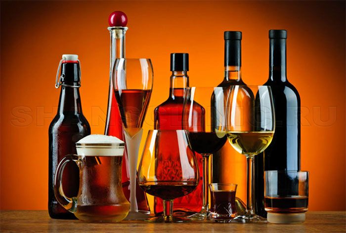 Различные виды алкоголя